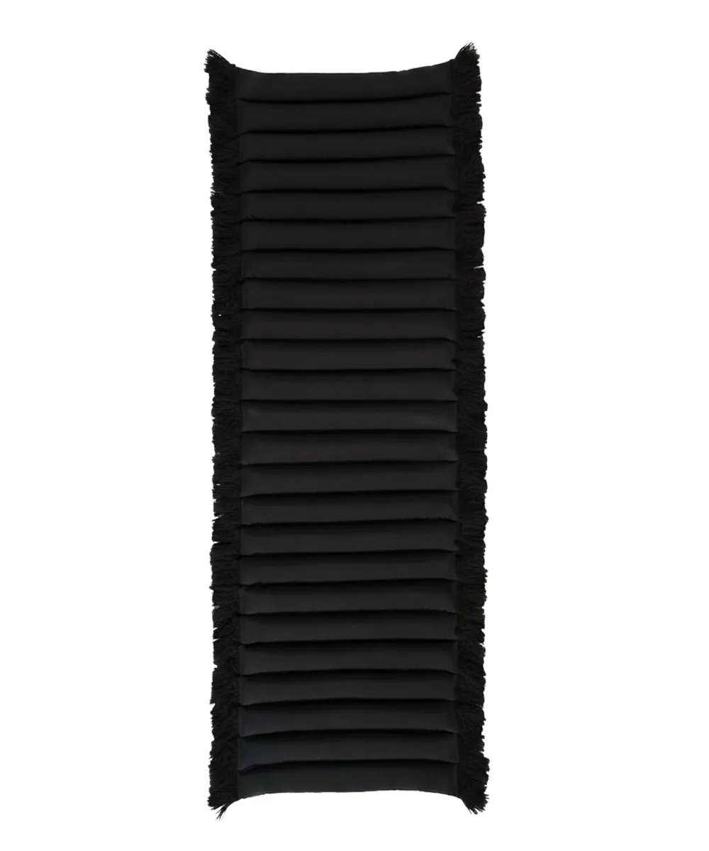 Garden Glory sittepute med frynser, Svart, svart frynser, 38x120 cm Garden Glory