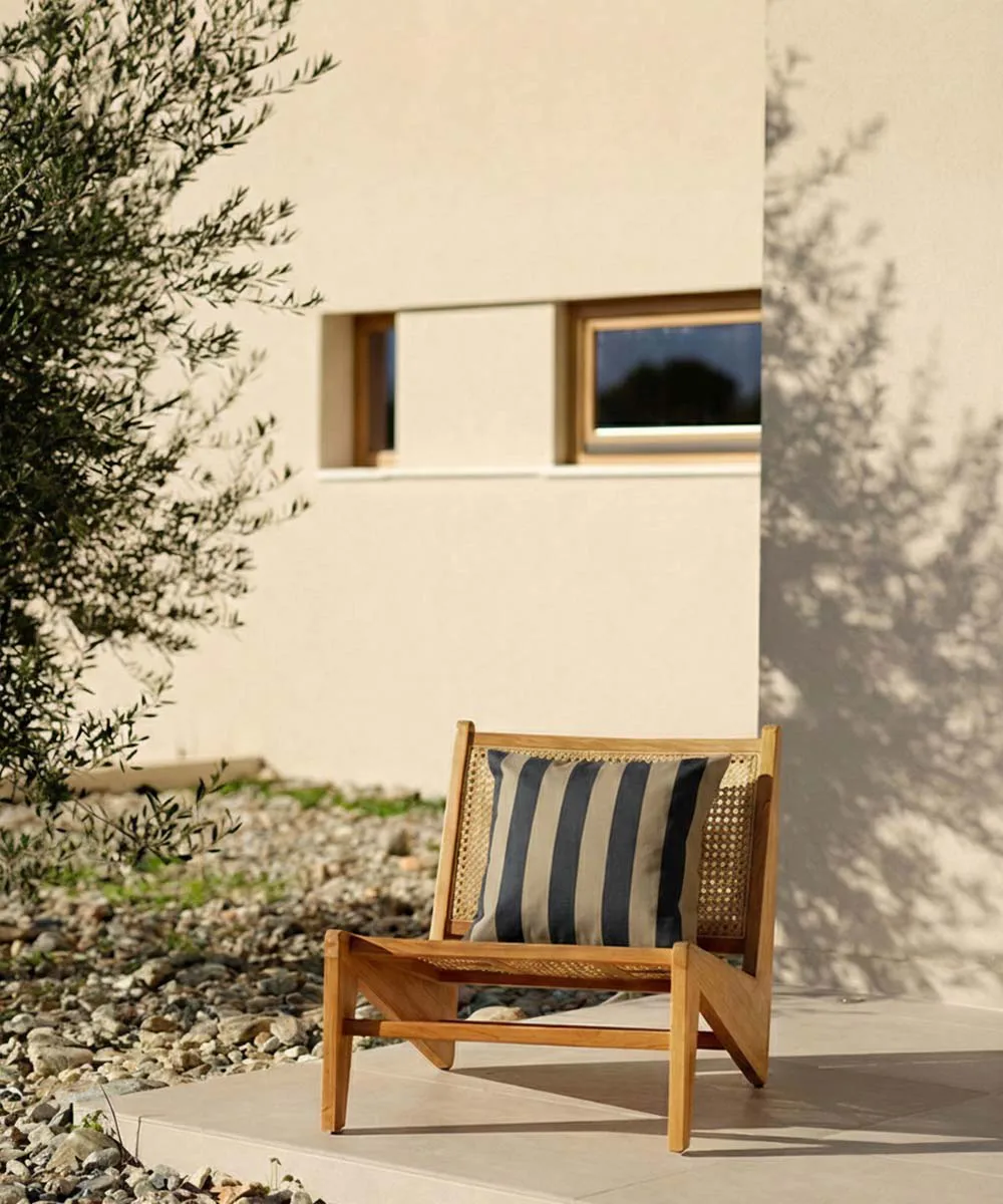 Garden Glory stripete pute, Svart-beige, 50x50 cm Garden Glory