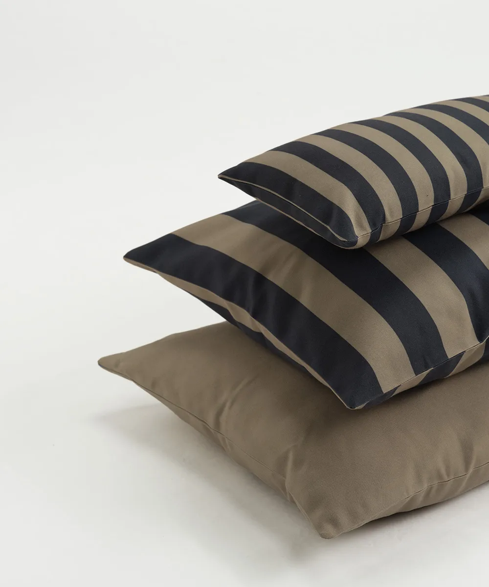 Garden Glory stripete pute, Svart-beige, 50x50 cm Garden Glory