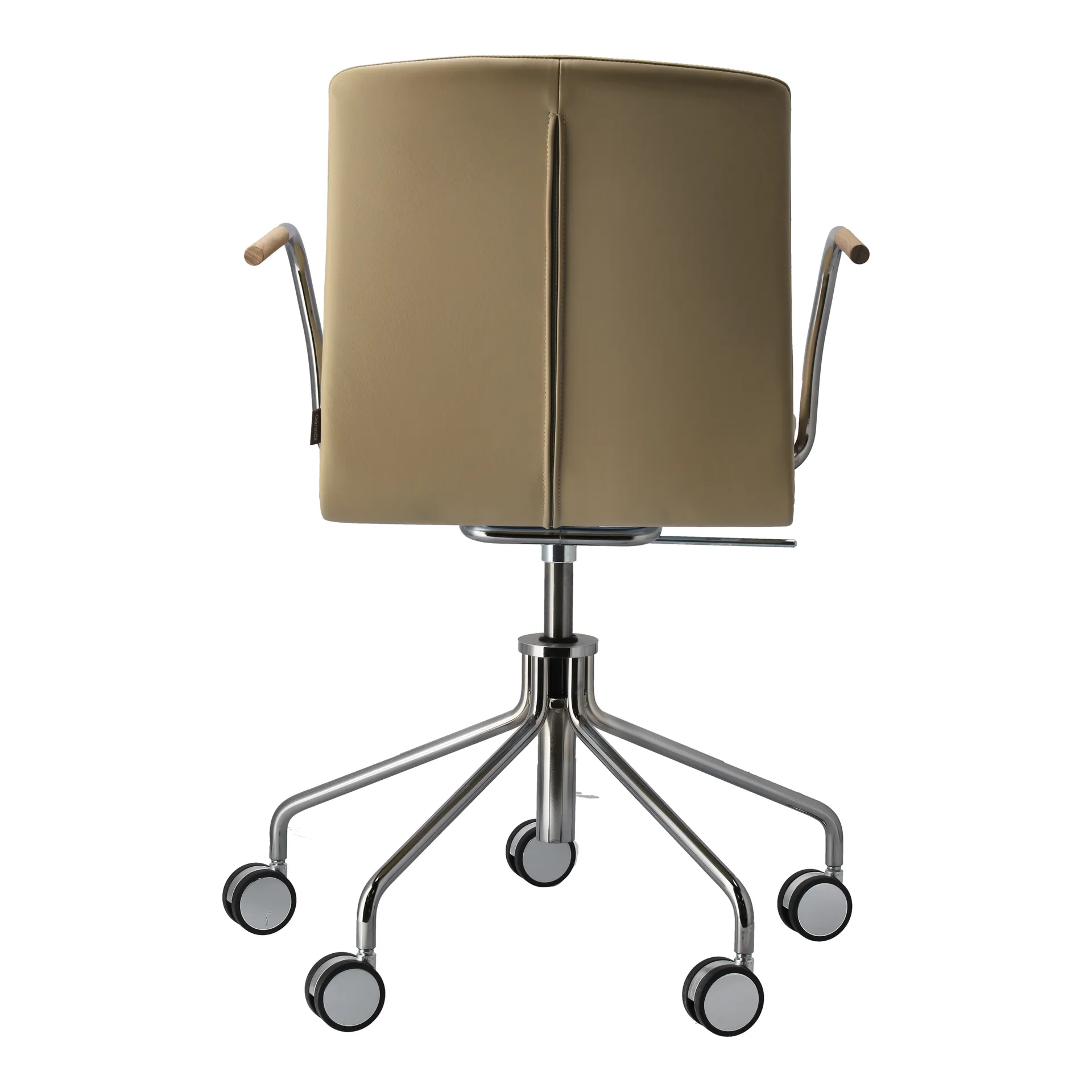 Day karmstol med dreiestativ krom, Eik-natural-H&S-elmosoft 02119 Gärsnäs