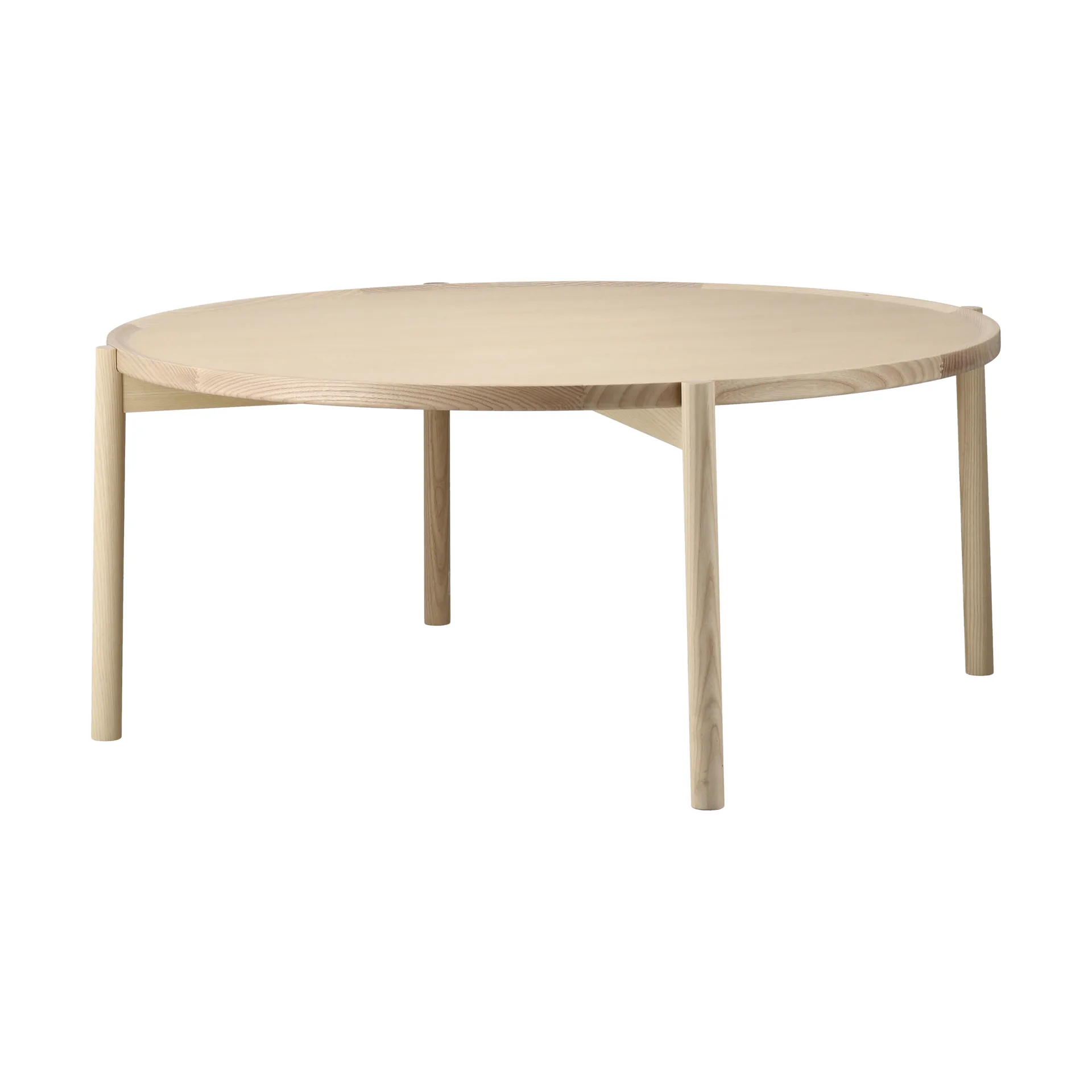 Elna sofabord, Ask-white-Ø90 cm Gärsnäs