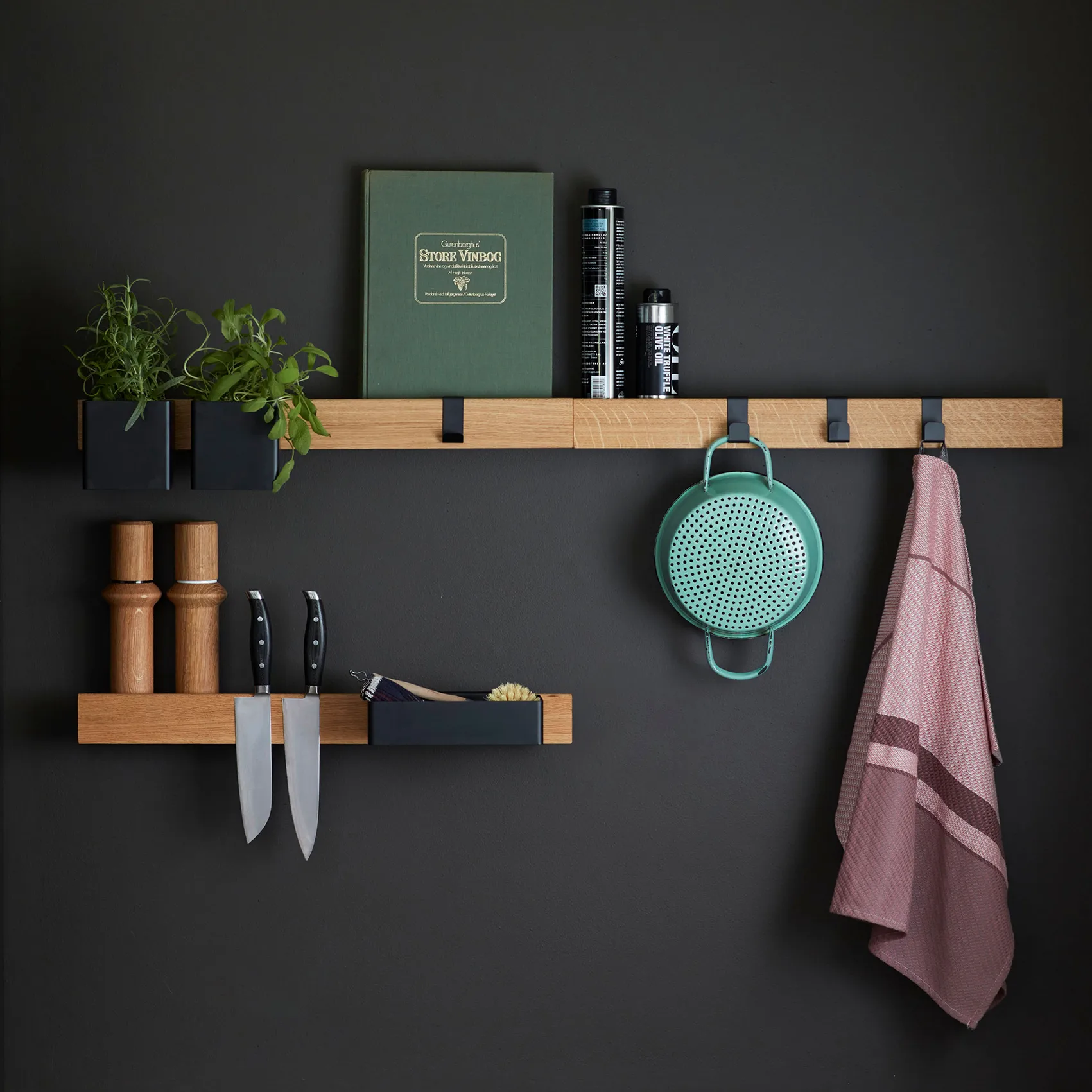 Flex Rail magnetstripe 60 cm, Eik-svart Gejst