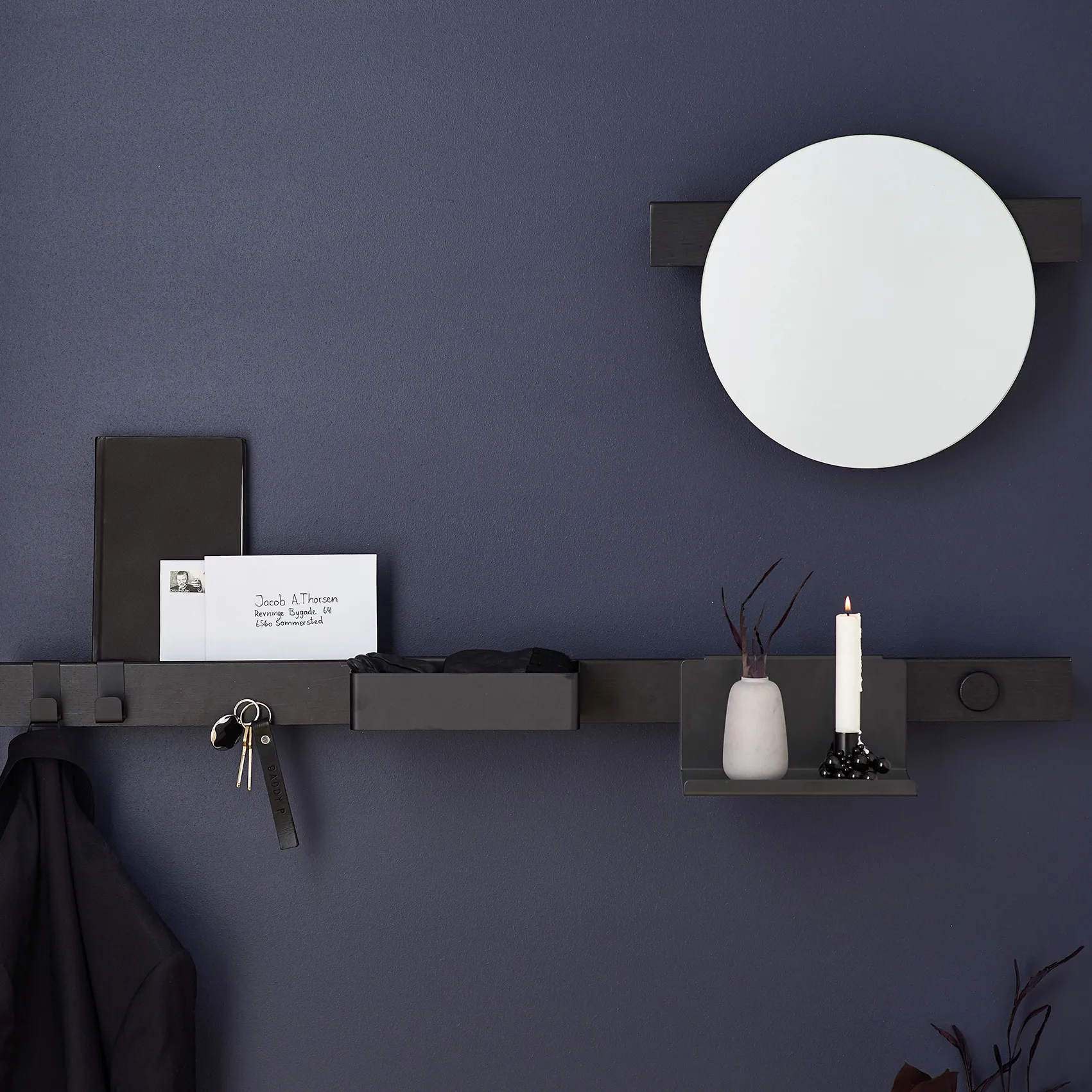 Flex Rail magnetstripe 60 cm, Svartbeiset eik-svart Gejst