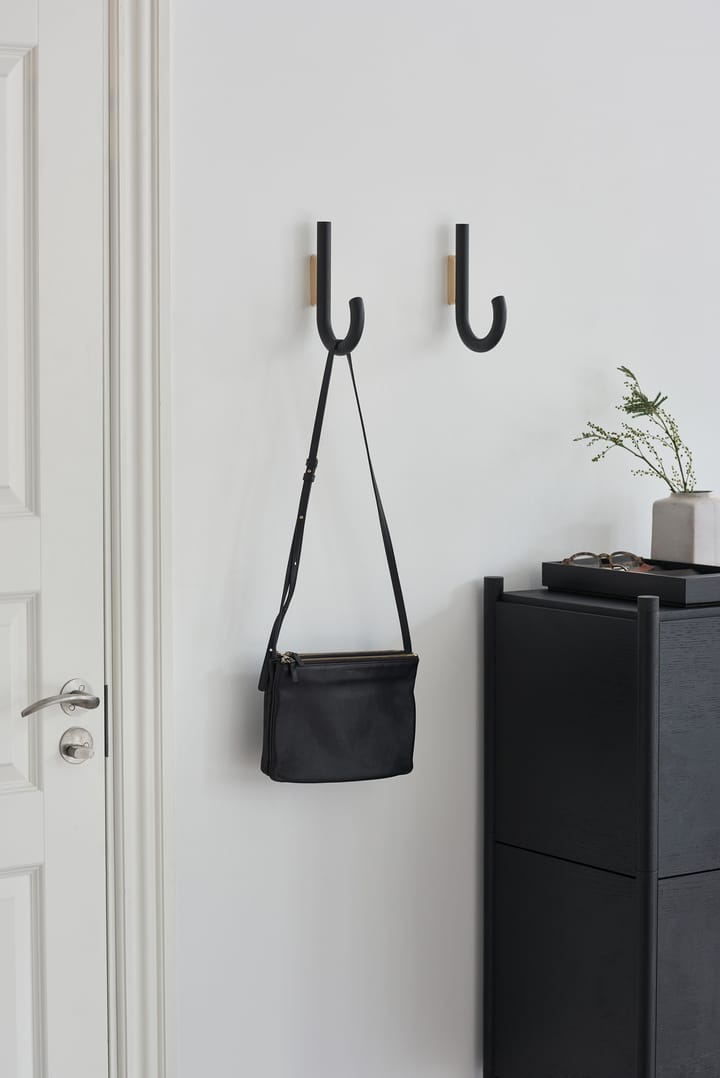 Hook krok 19 cm, Sortbeiset eik-messing Gejst
