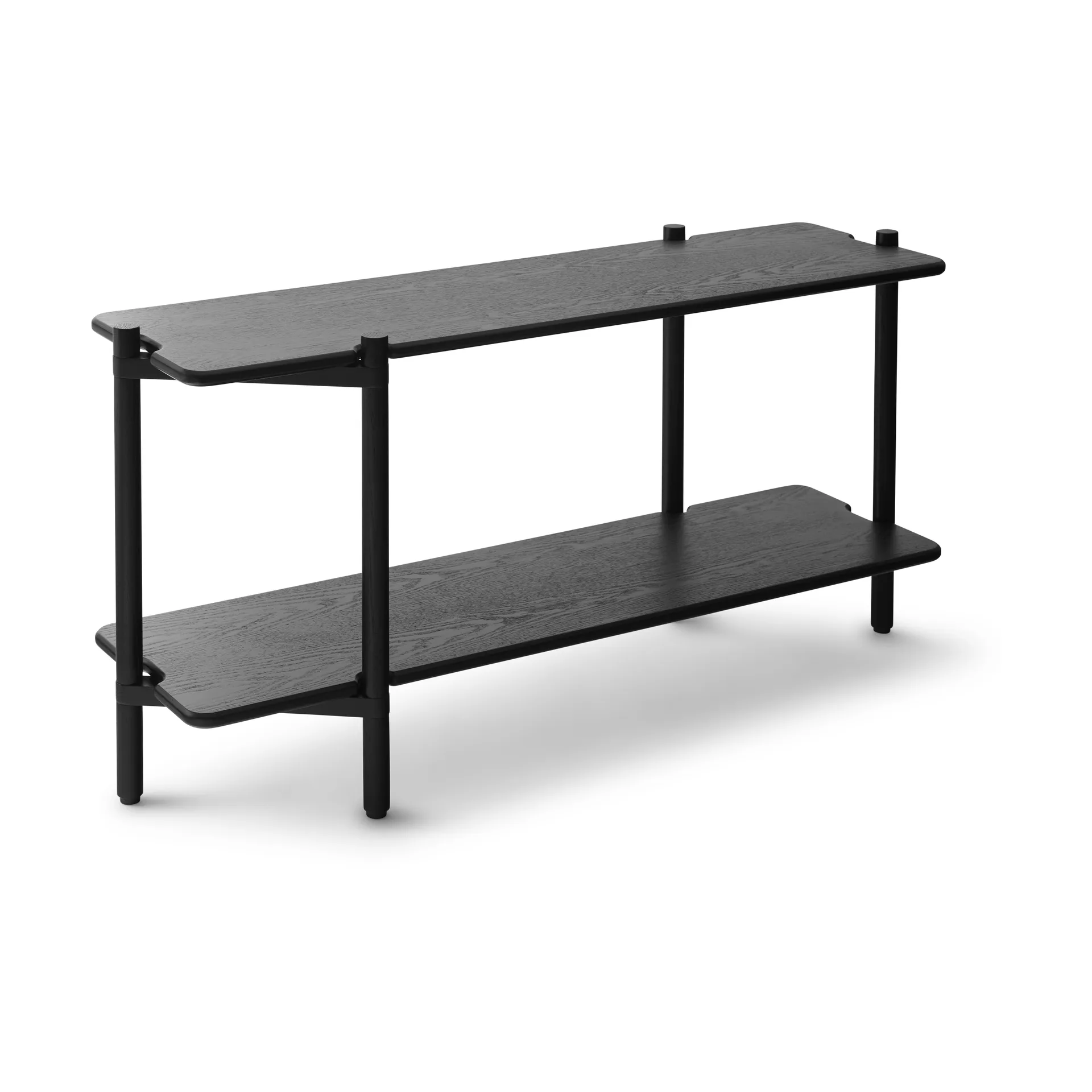 Invi bokhylle 2 hylleplater modul 1, Sort ask Gejst