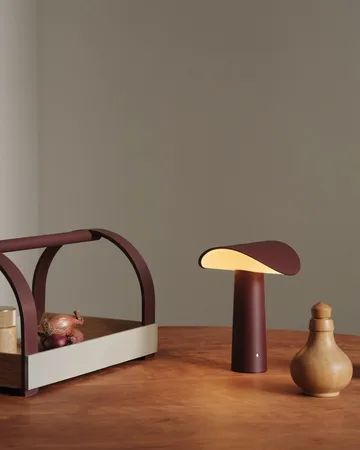 Lium bærbar bordlampe 22,5 cm - Burgundy - Gejst