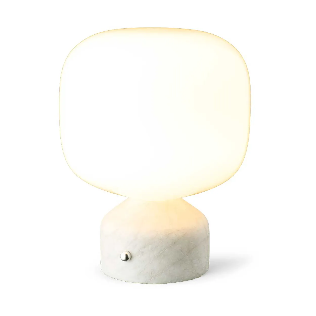 Meemo portabel bordlampe 23 cm, White marble Gejst