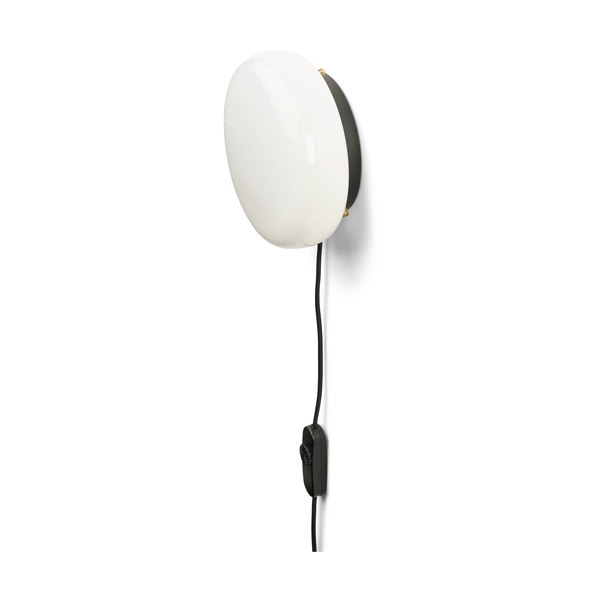 Opa vegglampe 21,5 cm, Opalglas-black Gejst