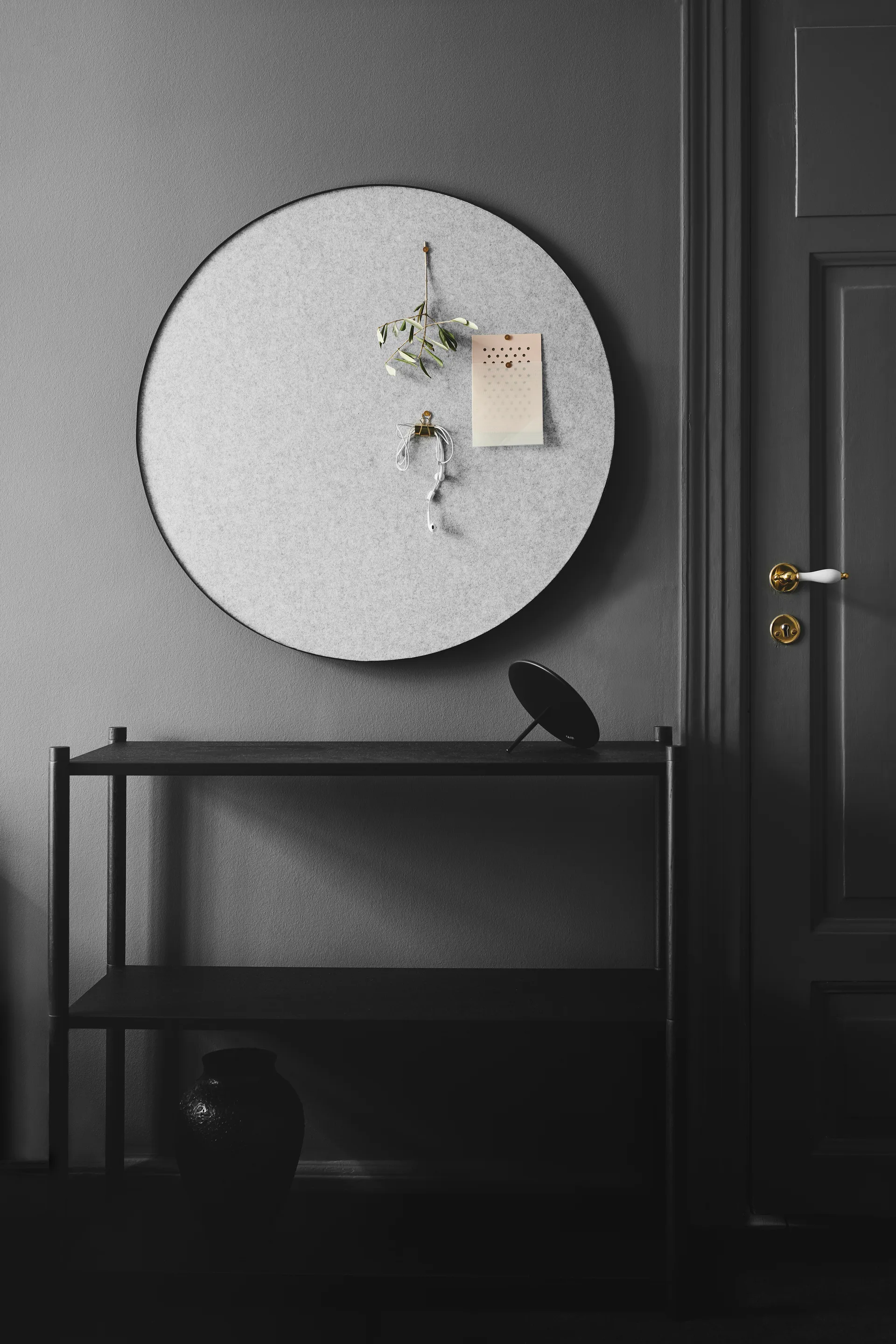 Retell pinboard oppslagstavle Ø 80 cm, Lysegrå Gejst