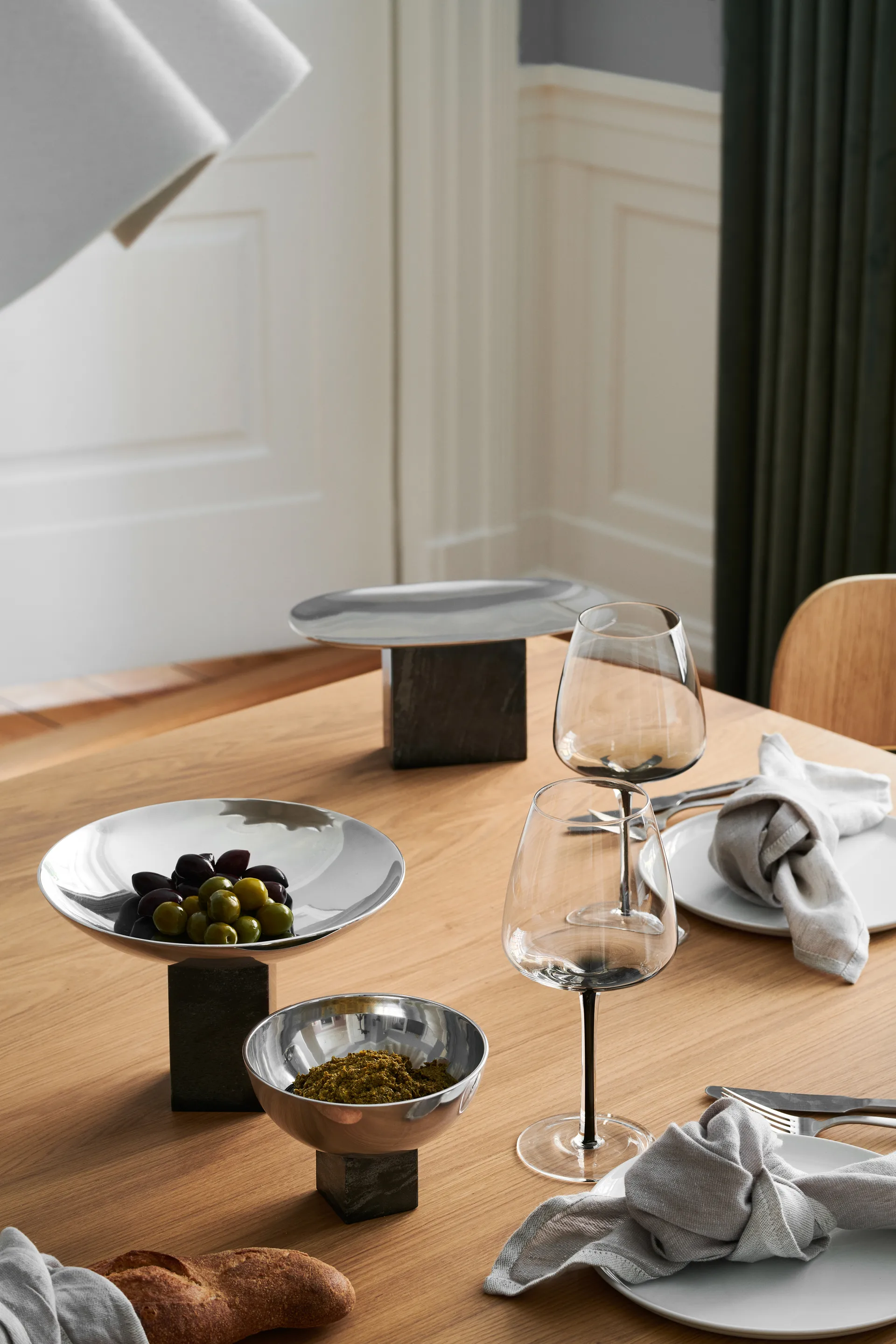 Sapoto skål medium Ø 22 cm, Sølv Gejst