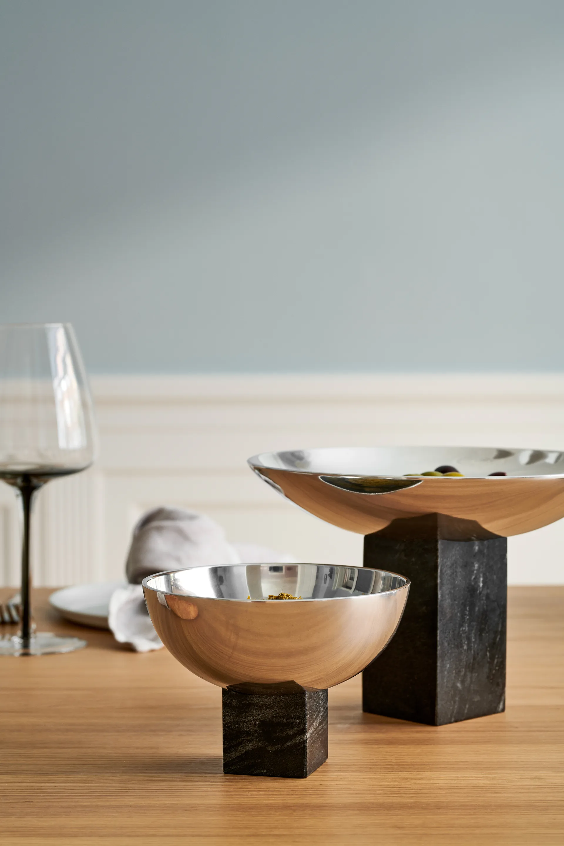 Sapoto skål medium Ø 22 cm, Sølv Gejst