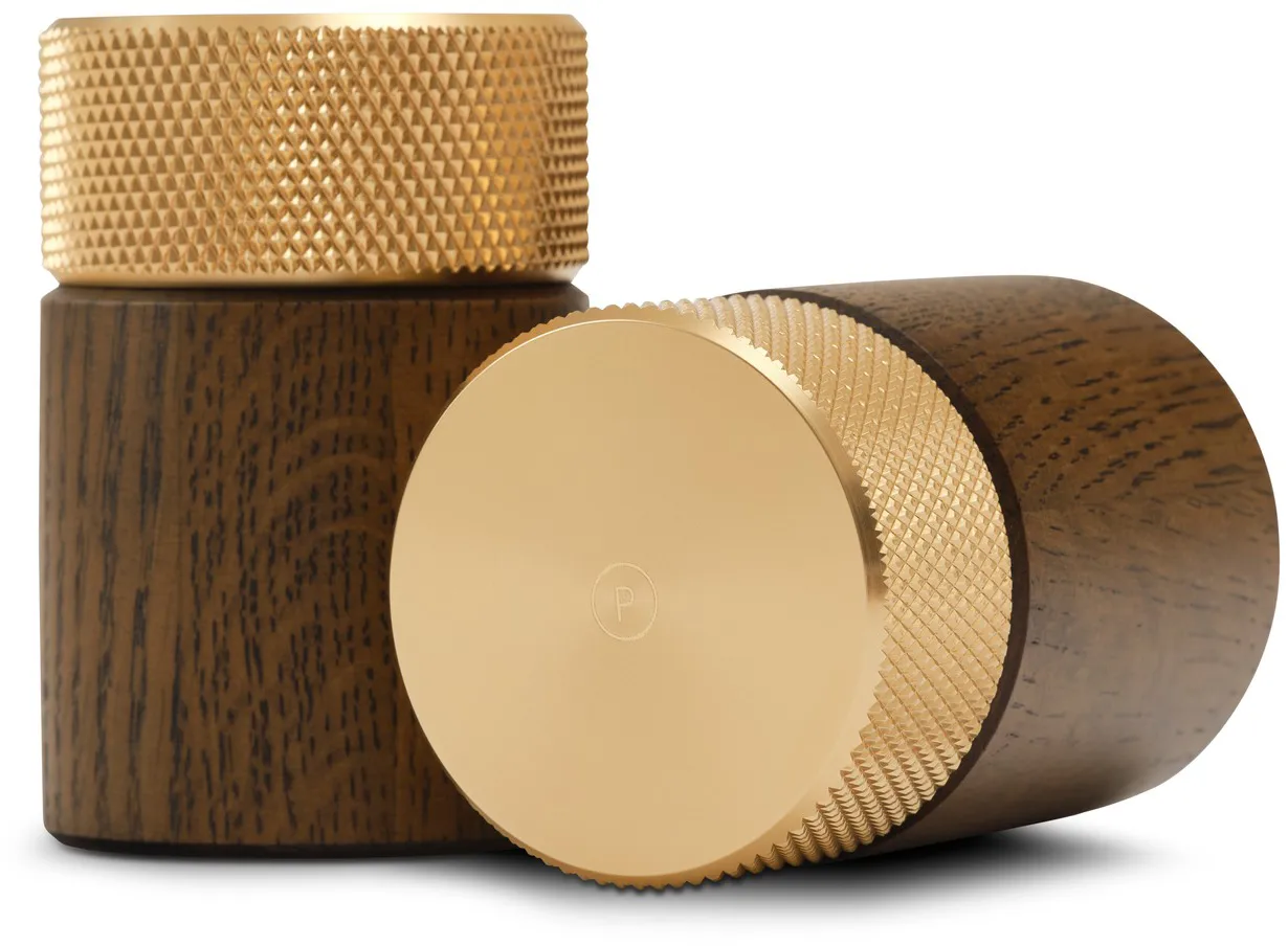 Sina salt- og pepperkvern 6 cm, Mørk ask-messing Gejst