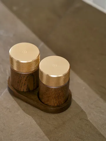 Sina salt- og pepperkvern 6 cm - Mørk ask-messing - Gejst