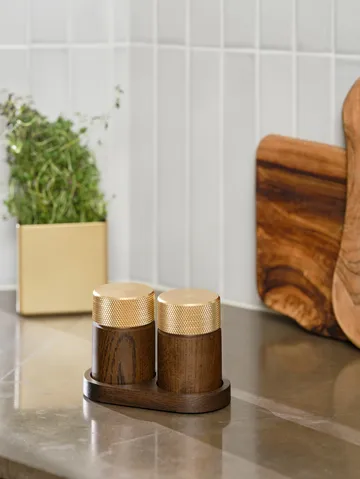 Sina salt- og pepperkvern 6 cm - Mørk ask-messing - Gejst