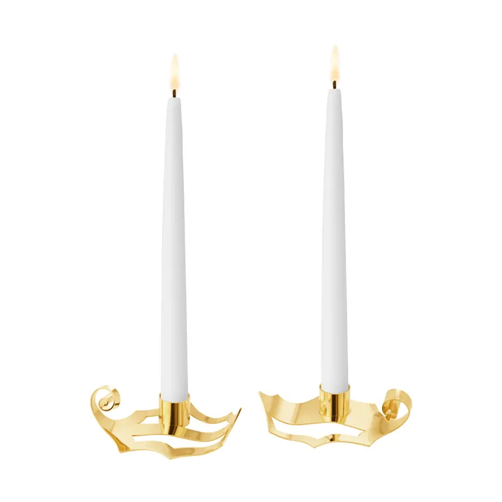 2026 års lysestaker - Gull, 2 deler - Georg Jensen