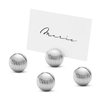 Bernadotte holder til bordkort 4-pakning - Forkrommet - Georg Jensen