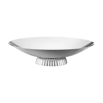 Bernadotte lavt serveringsfat - Rustfritt stål, bordoppsats. Ø40 cm - Georg Jensen