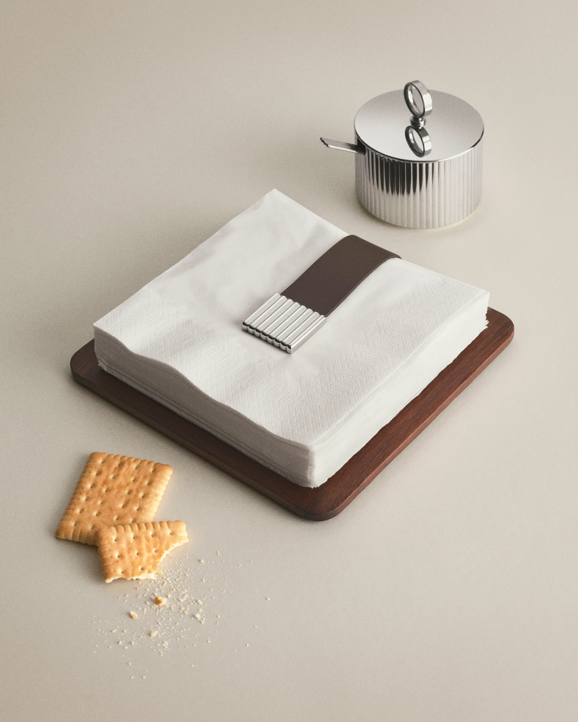 Bernadotte serviettholder 20,1x20,1 cm, Rustfritt stål Georg Jensen