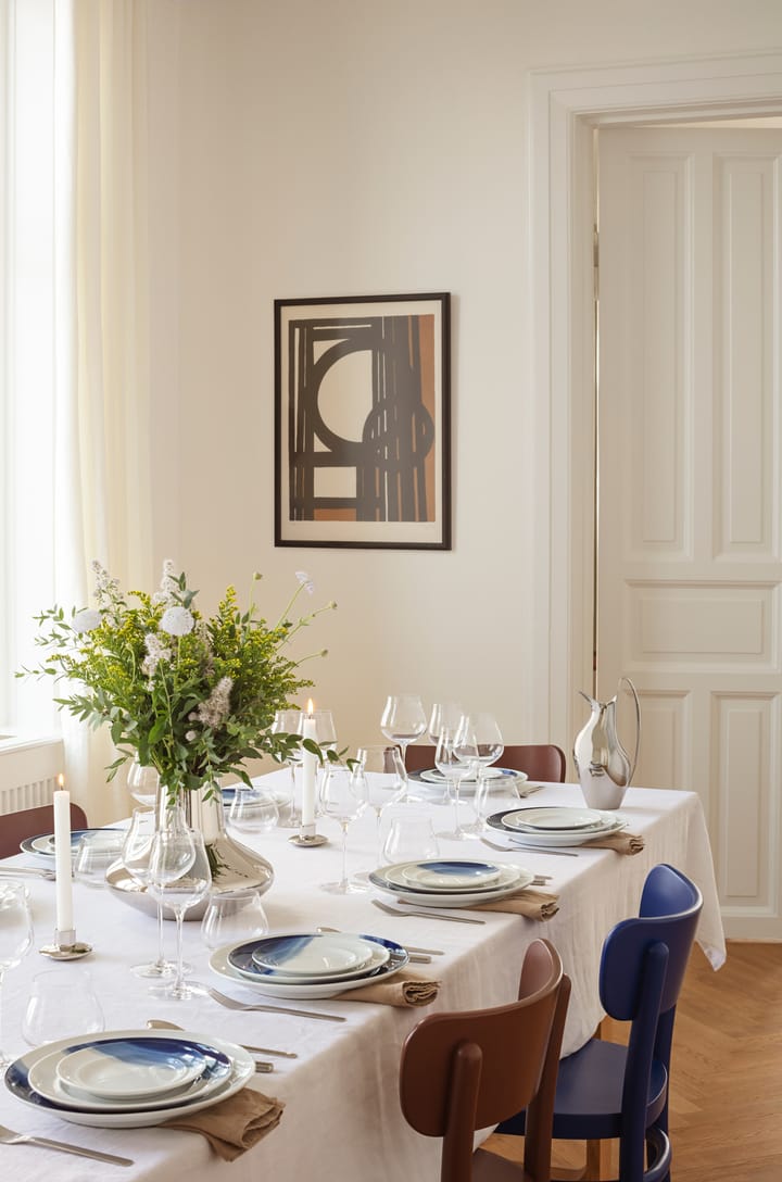 Koppel lunsjtallerken dekor Ø22 cm, Hvit-blå Georg Jensen
