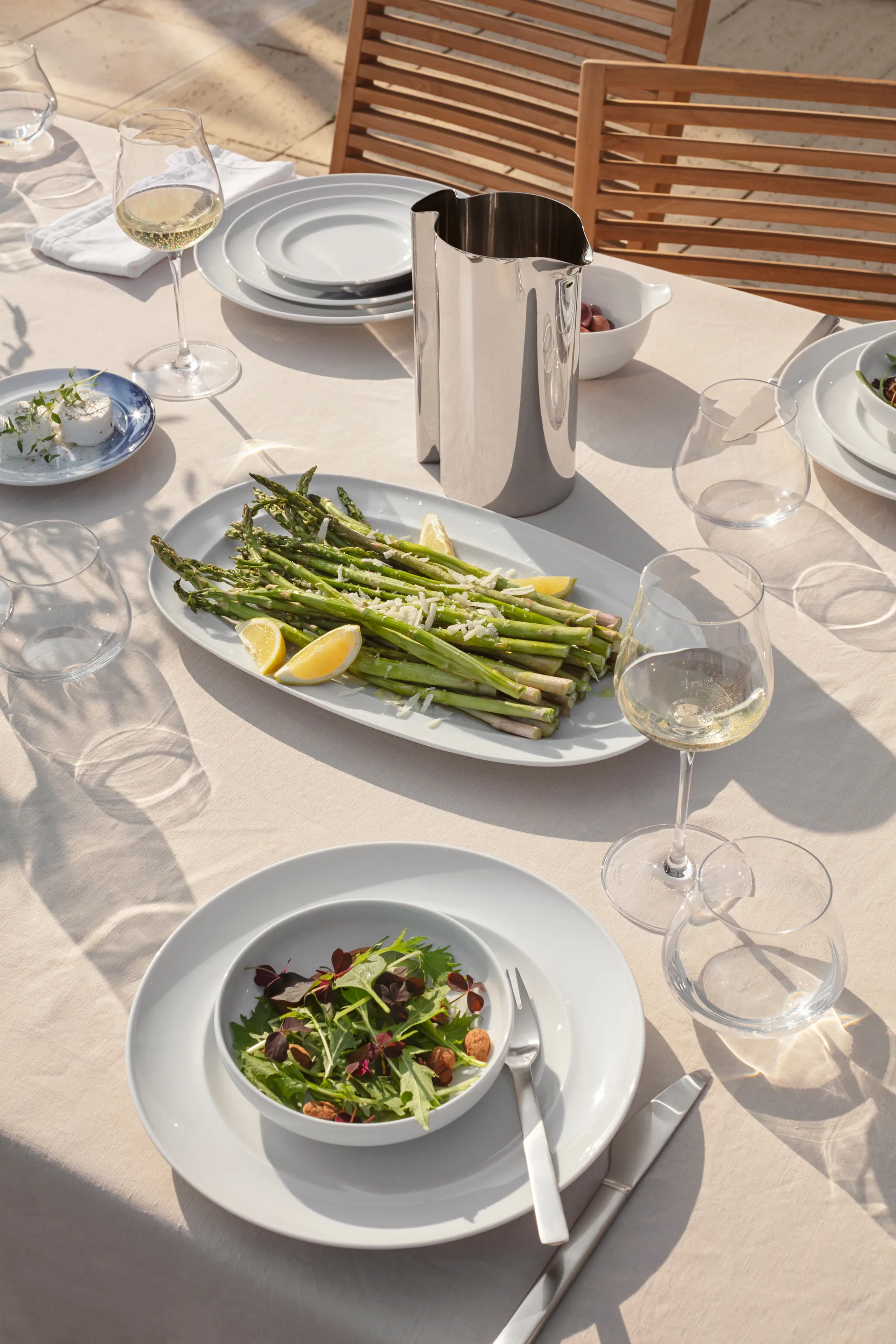 Koppel middagstallerken Ø27 cm , Hvit Georg Jensen