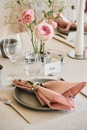 Sky holder til bordkort 4-pakning inkl. 24 kort - Rustfritt stål - Georg Jensen