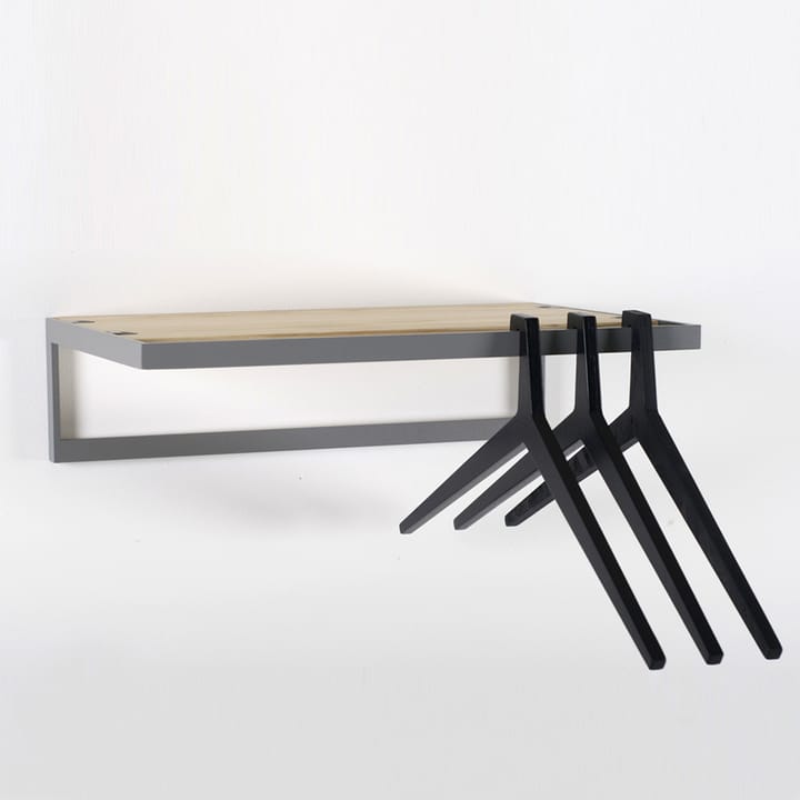Sixten hatthylle 45x15 cm, Svartpigment ask-svart ram Givarps