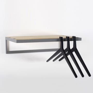 Sixten hatthylle 90x15 cm - Gråpigmentert ask-svart - Givarps
