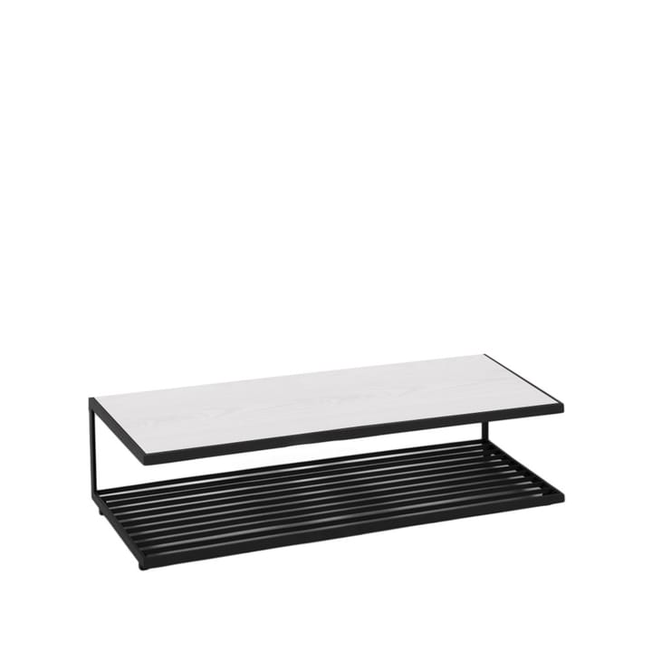 Sixten skohylle 2 90x24 cm - Hvitpigmentert ask-svart - Givarps