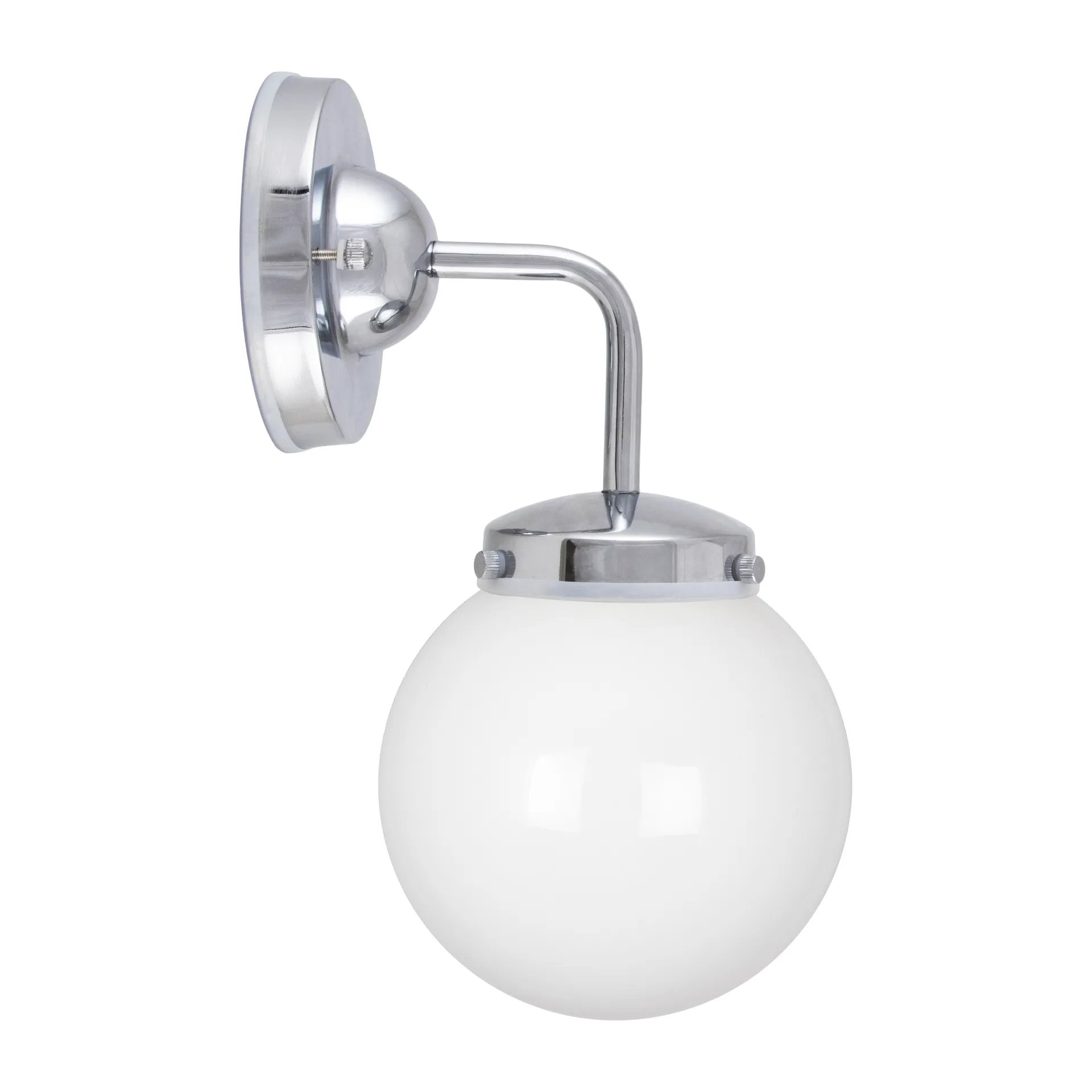 Alley 1 vegglampe IP44, Krom-hvit Globen Lighting