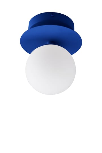 Art Deco IP44 vegglampe/takplafond - Blå-Hvit - Globen Lighting