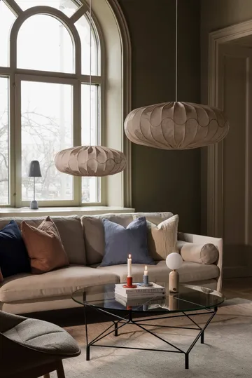Bladverk lampeskjerm Ø70 cm - Beige - Globen Lighting