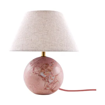Castello 24 bordlampe - Dempet rosa marmor, hvit skjerm - Globen Lighting