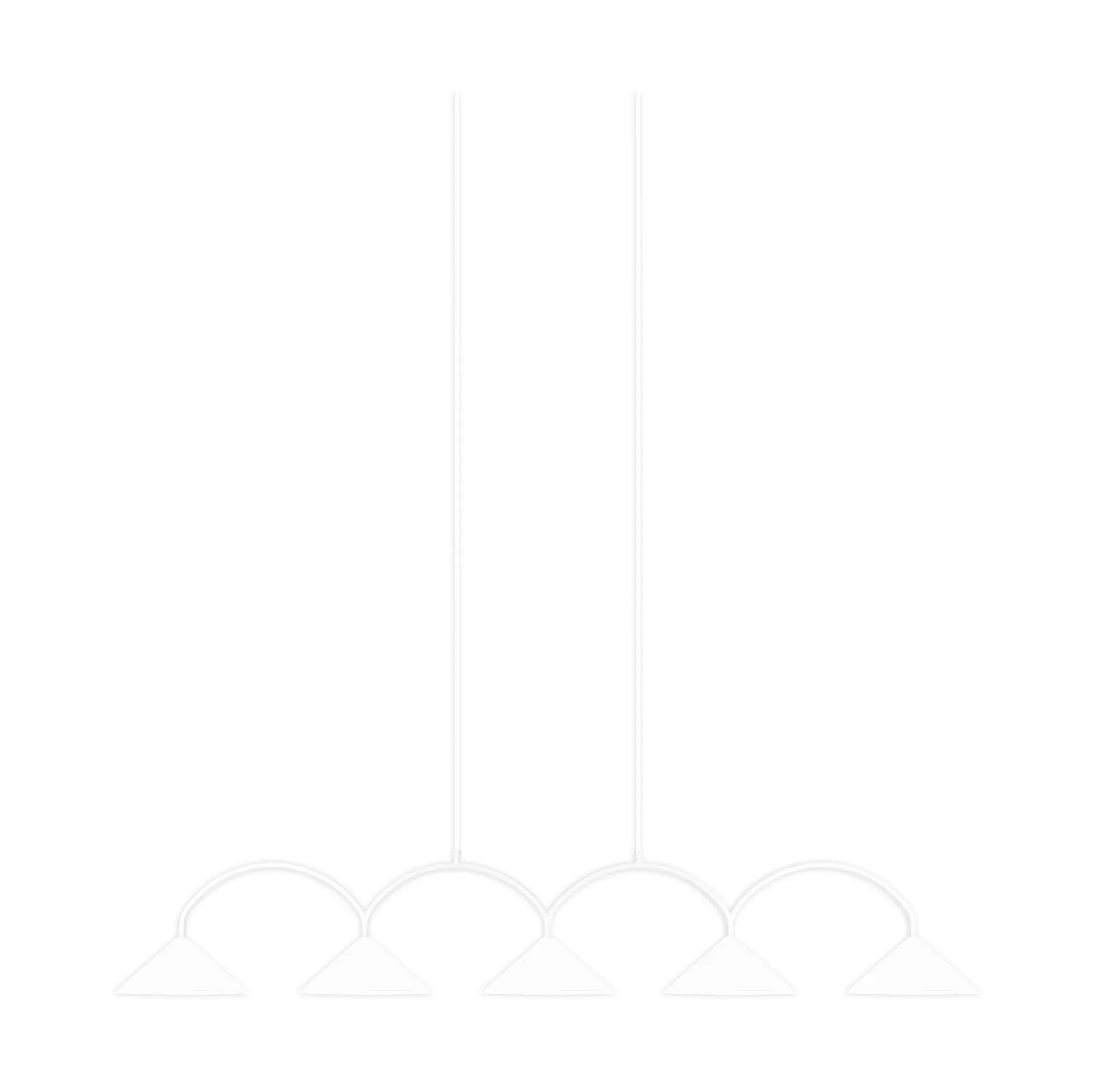 Curve pendel 5, Hvit Globen Lighting