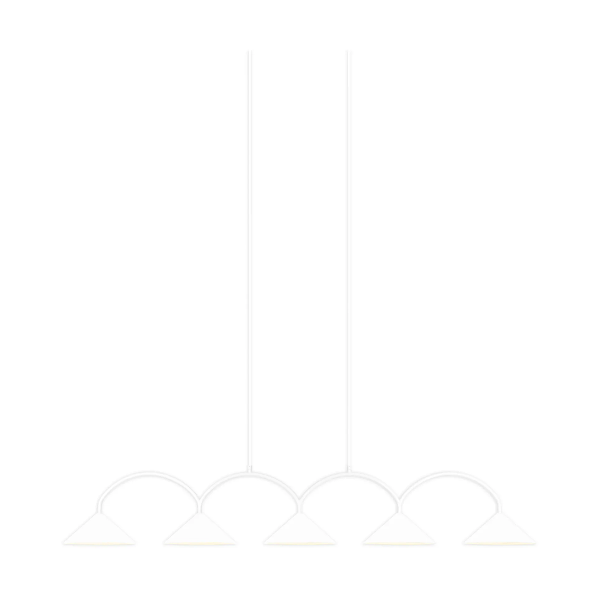 Curve pendel 5, Hvit Globen Lighting