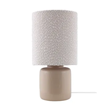 Florian bordlampe - Hvit bouclé/beige, Ø20x39 cm - Globen Lighting