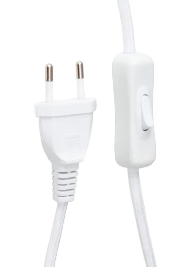 Florian bordlampe - Hvit bouclé/beige, Ø20x39 cm - Globen Lighting