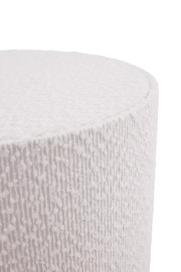 Florian gulvlampe - Hvit bouclé/svart, Ø30x80 cm - Globen Lighting