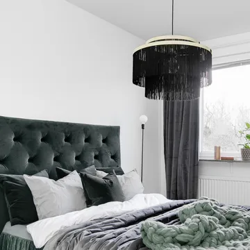 Frans taklampe - svart, messing - Globen Lighting