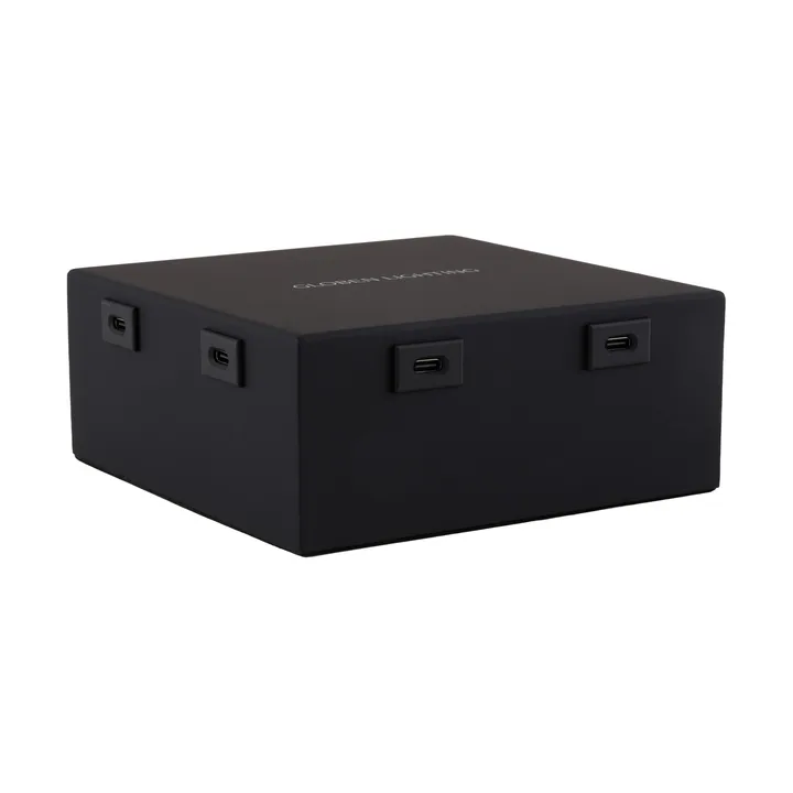 Globen Lighting ladehub USB C - Svart, 8 stk adaptere - Globen Lighting