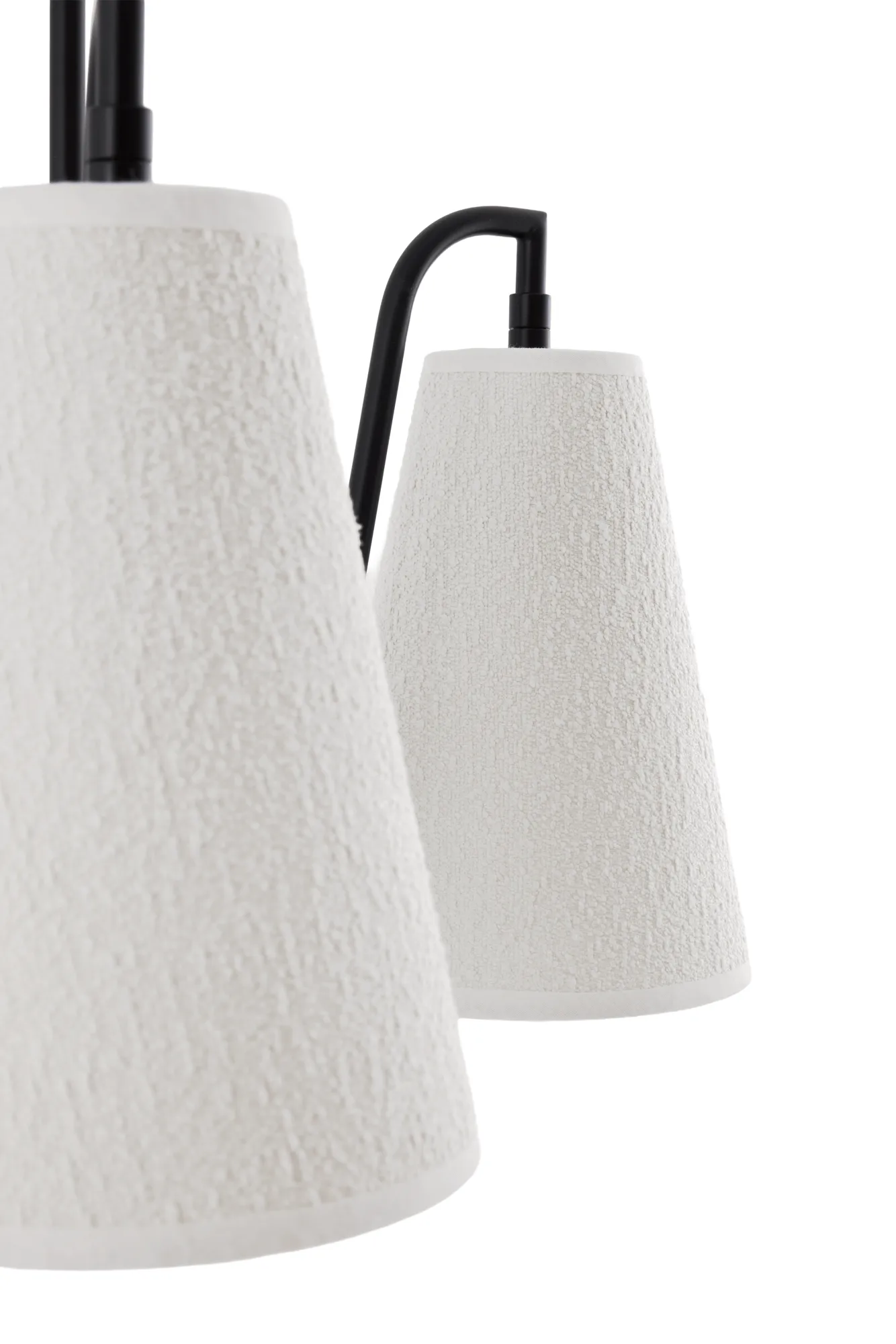Lou pendel , 3, Hvit bouclé-svart, 46x46 cm Globen Lighting