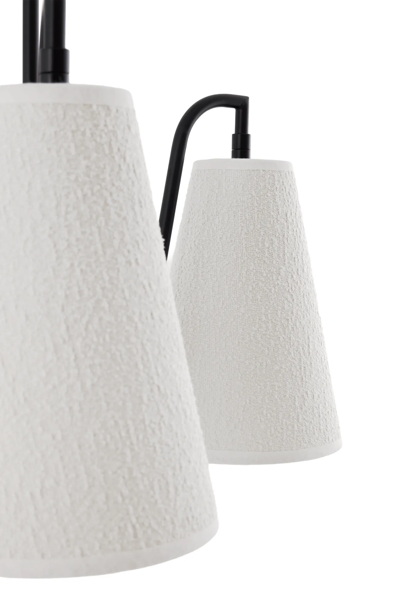 Lou pendel , 5, Hvit bouclé-svart, 67x67 cm Globen Lighting