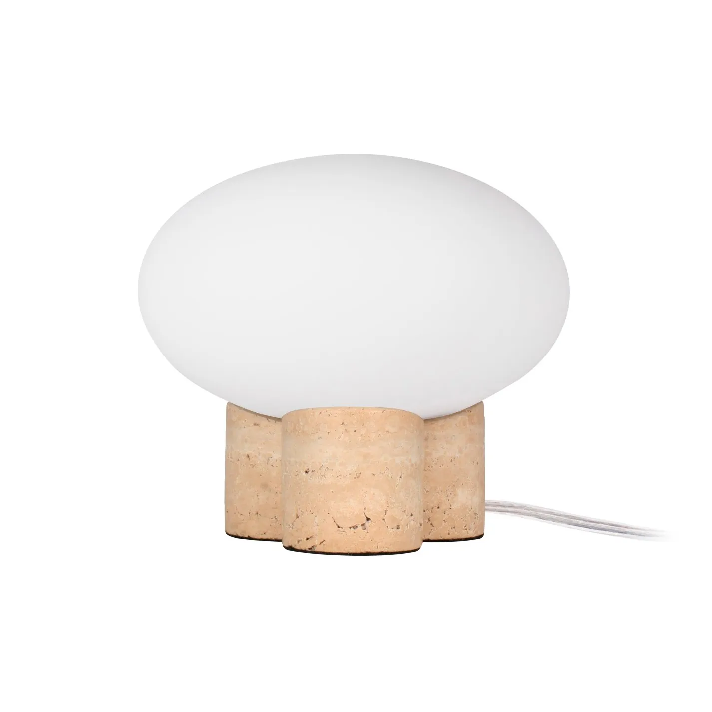 Mammut bordlampe Ø20 cm, Travertin Globen Lighting