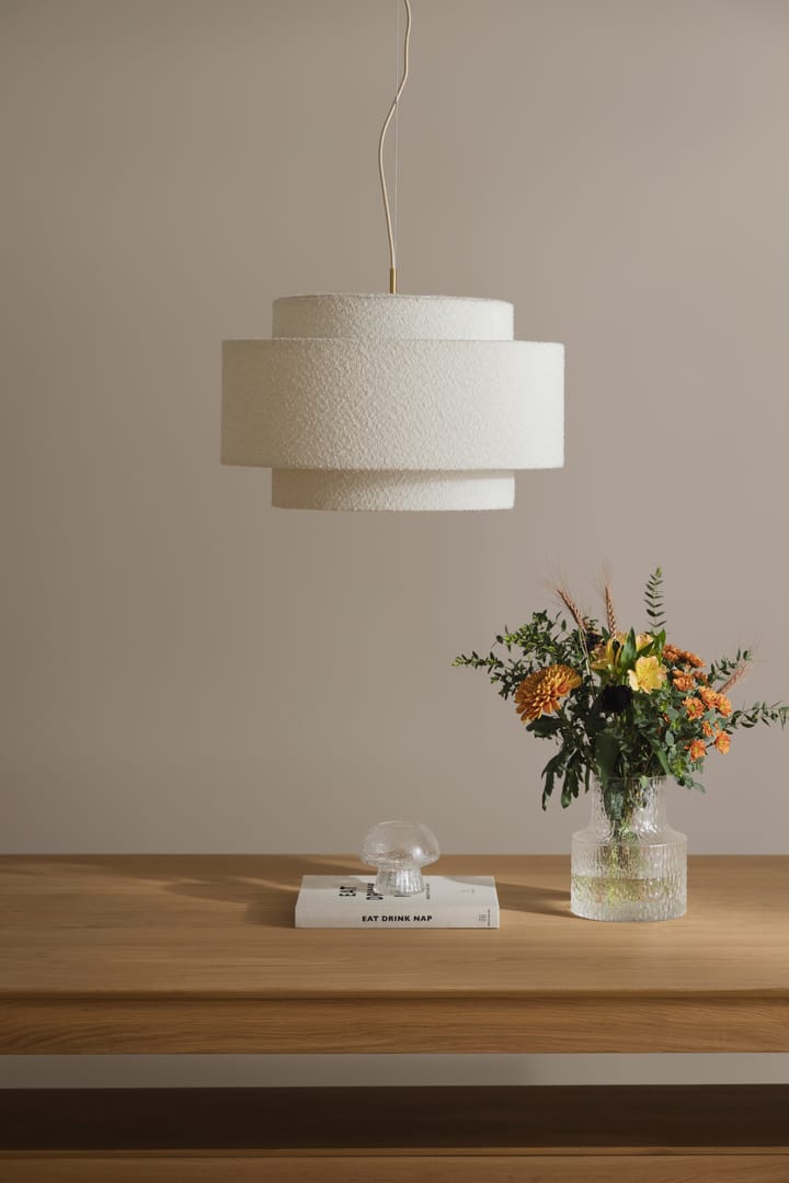 Noah pendel Ø50 cm, Bouclé hvit Globen Lighting