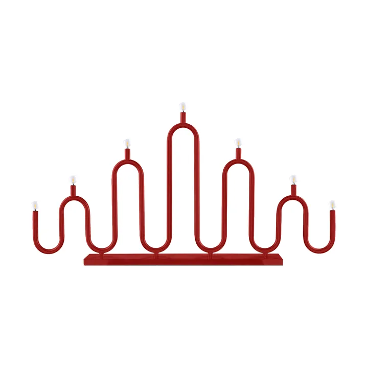 Noel 7 adventslysestake - Rød - Globen Lighting