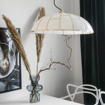 Ombrello pendel Ø60 cm hvitt glass - Messing - Globen Lighting