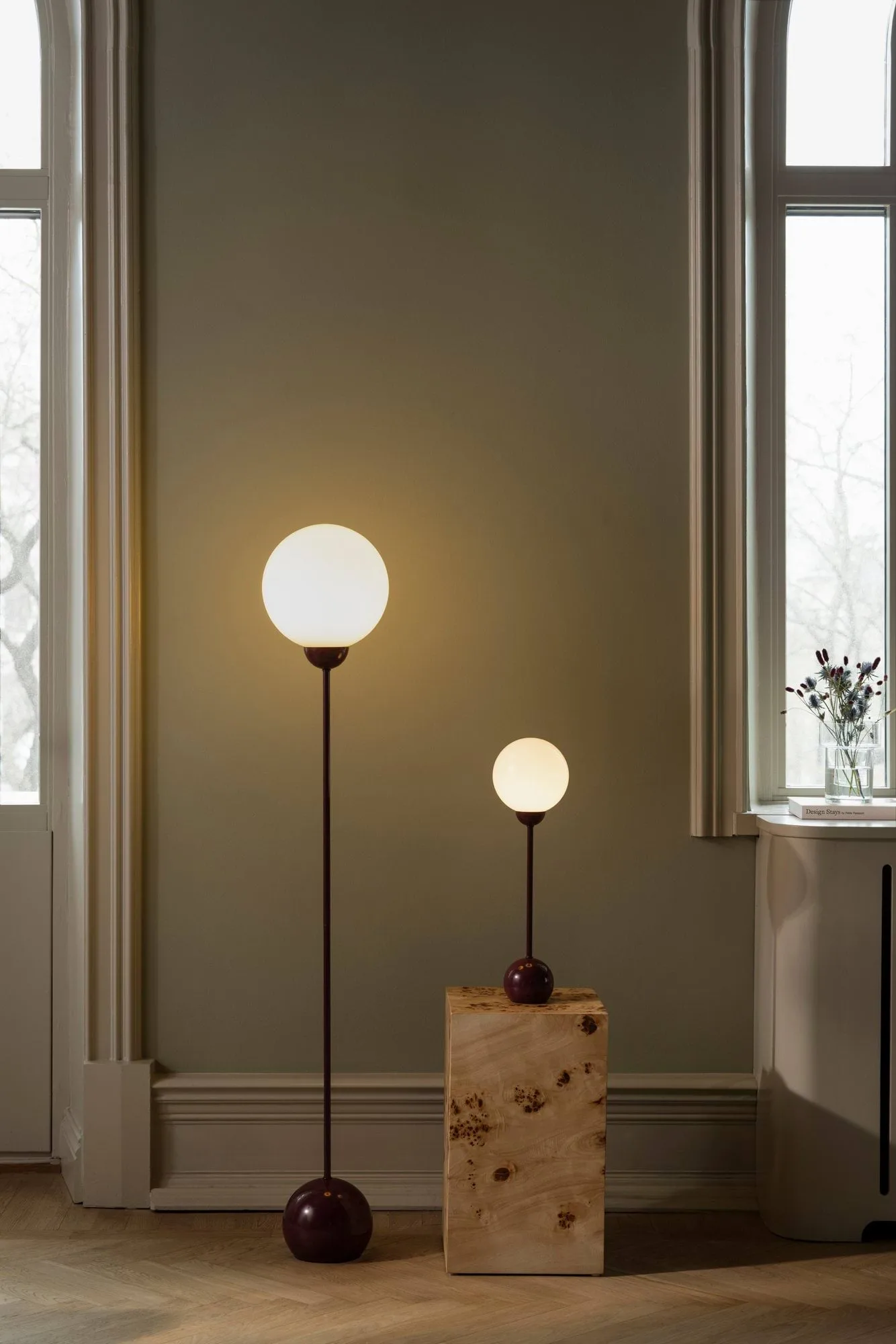 Ripley gulvlampe, Burgundy Globen Lighting
