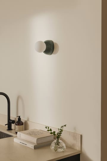Torrano vegglampe/takplafond 13 cm - MørkeGreen marmor - Globen Lighting