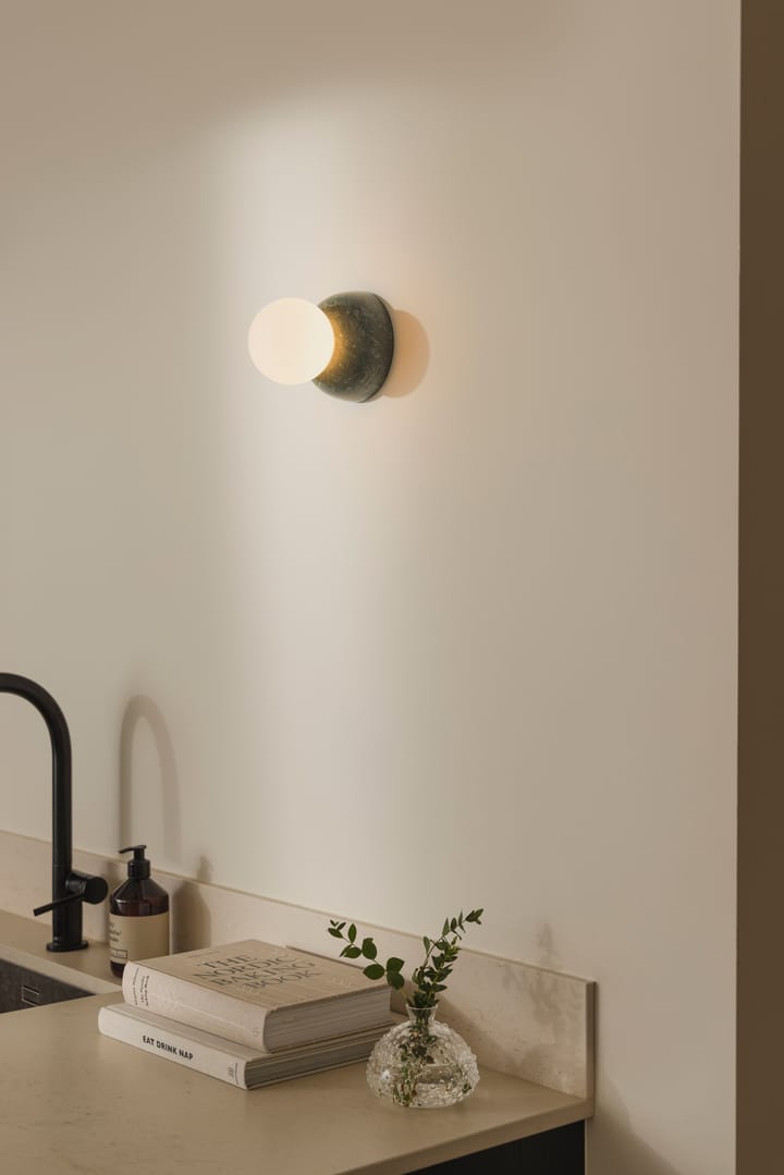 Torrano vegglampe/takplafond 13 cm, MørkeGreen marmor Globen Lighting