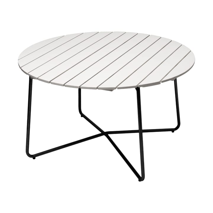 9A spisebord - Hvitlakkert eik-svart, Ø120 cm - Grythyttan Stålmöbler