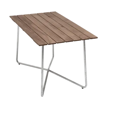 B25A bord - Teak-varmgalvanisert stativ - Grythyttan Stålmöbler
